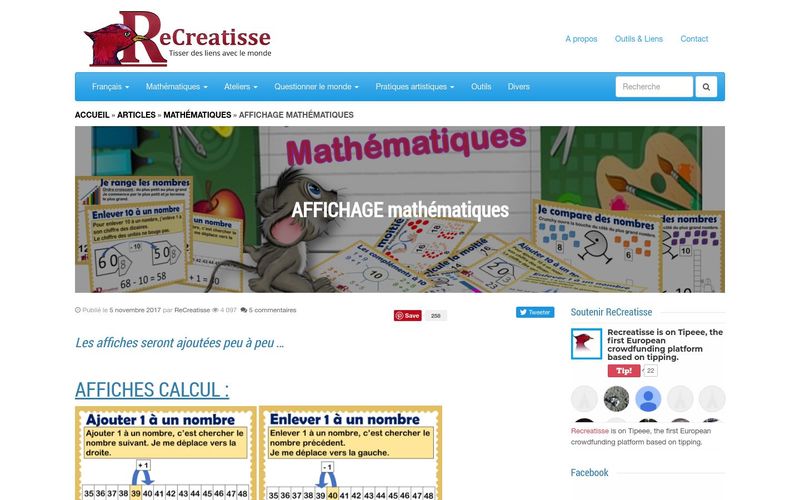 AFFICHAGE mathématiques • ReCreatisse